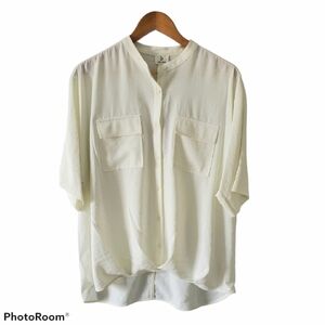 b New York Ivory Blouse Size Large NWT